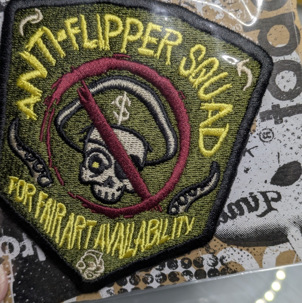 Anti Flipper Embroidery Patch